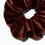 Medium Flat Brown Velvet Hair Scrunchie,