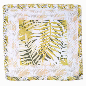 Palm Leaf Silky Bandana Headwrap,