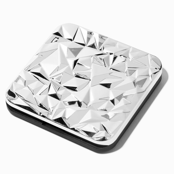 Silver Shatter Compact Mirror,