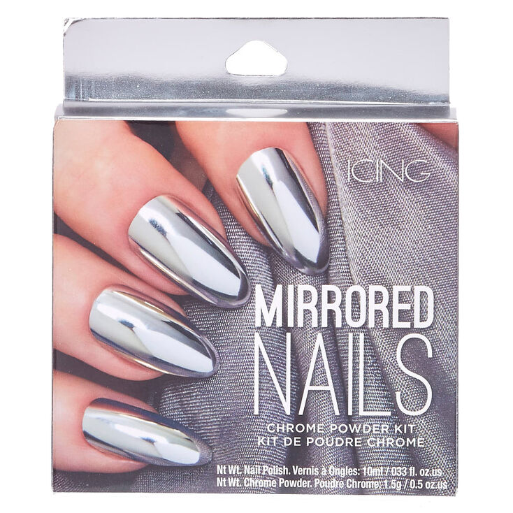 Silver Chrome Powder Nails Kit Icing Us Silver Chrome Powder Nails Kit