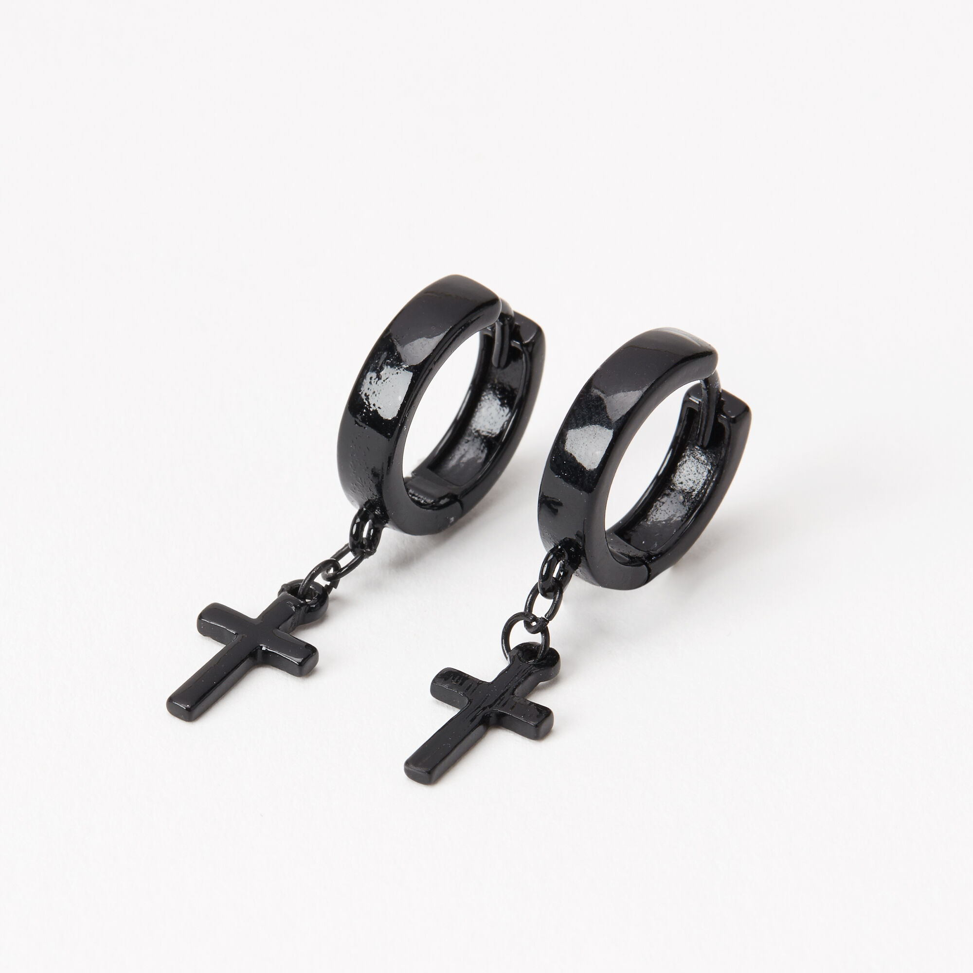 Dot9ti9™ Black Alloy 55mm Smooth Big Large Round Hoop Earrings for Women :  Amazon.in: Fashion