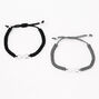 Best Friends Black &amp; Gray Infinity Adjustable Bracelets - 2 Pack,