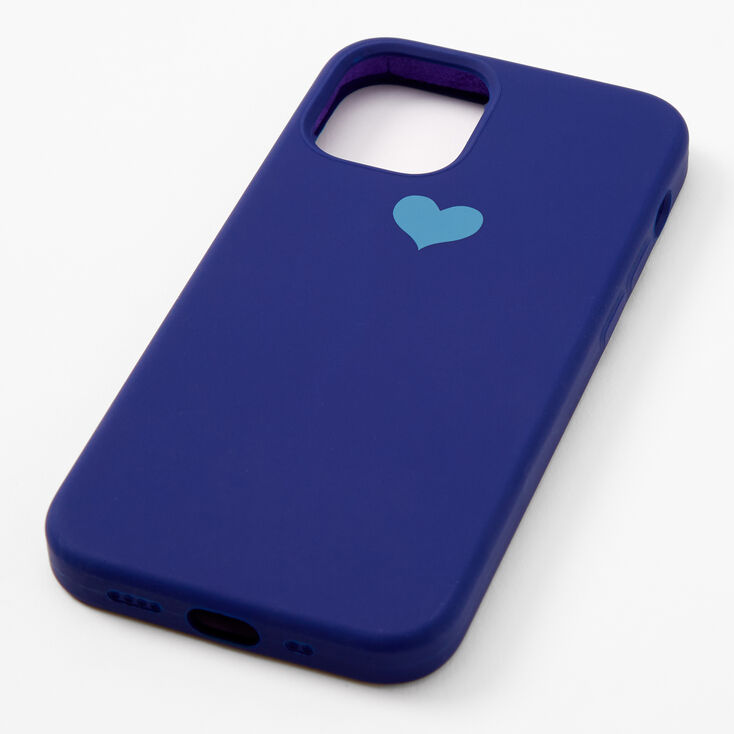 Navy Blue Heart Phone Case Fits Iphone 12 Mini Icing Us