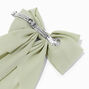 Sage Green Sheer Long Tail Hair Bow Clip,