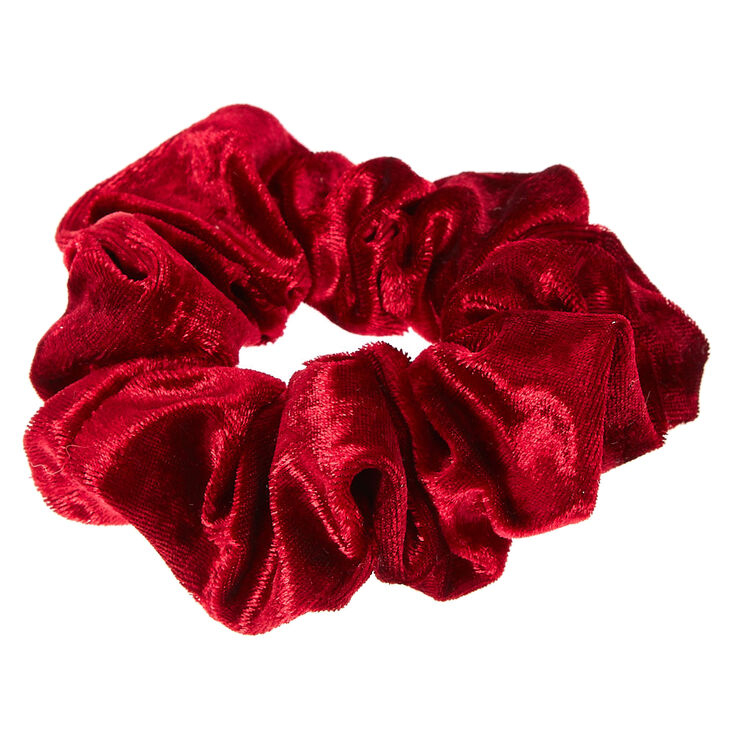 Medium Velvet Hair Scrunchie - Burgundy,