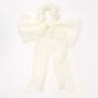 Small Organza Bow Hair Scrunchie Scarf - White,