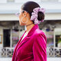 Giant Satin Hair Scrunchie - White,