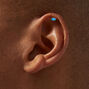Sterling Silver AB Shaped Stud 16G Helix Earrings - 6 Pack,