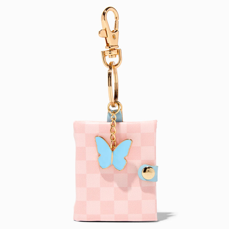 Blue Butterfly Mini Notebook Keychain,