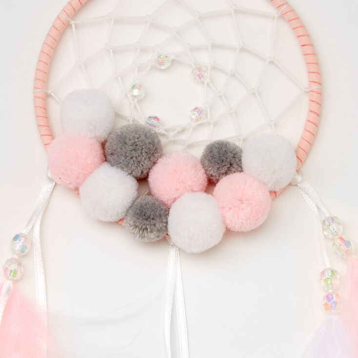 Pink Pom Pom Feather Hanging Wall Art,