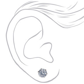 ICING Select Sterling Silver Cubic Zirconia Round 6MM Stud Earrings,