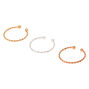 Mixed Metal Twisted Faux Hoop Nose Rings - 3 Pack,