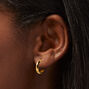 ICING Select 18k Yellow Gold Plated 10MM Clicker Hoop Earrings,