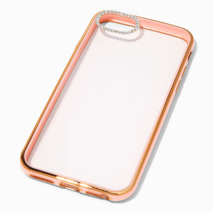 Embellished Clear/Blush Pink Phone Case - Fits iPhone&reg; 6/7/8/SE,