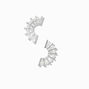 Silver-tone &amp; Pearl Fan Earrings,