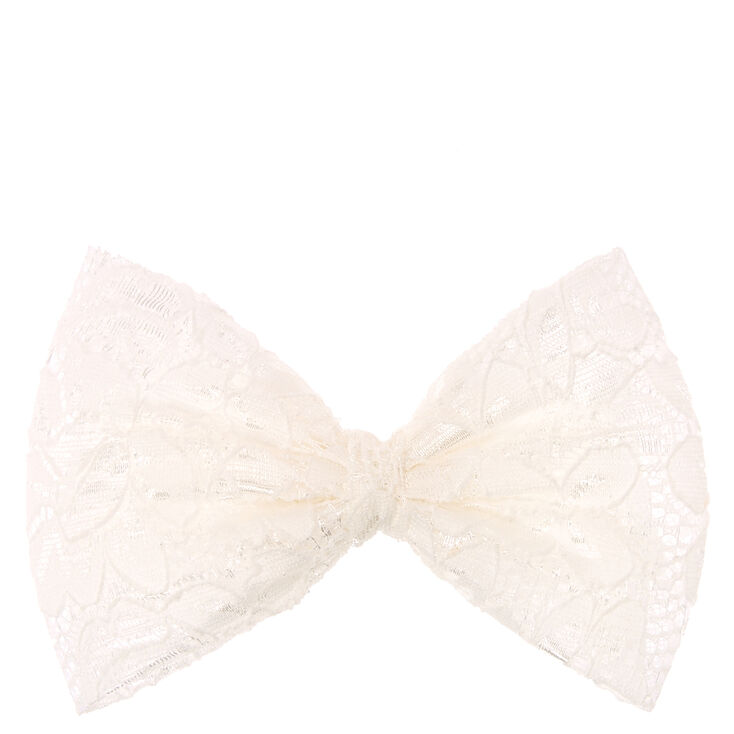 Ivory Bow Hair Barrette,