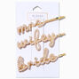 Pearl &amp; Gold Bride Hair Pins - 3 Pack,