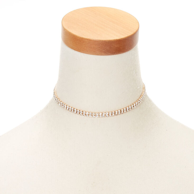 Gold Rhinestone Choker Jewelry Set - 3 Pack,