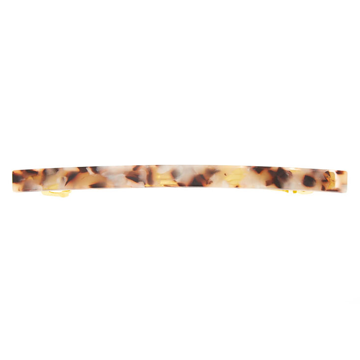 Skinny Tortoiseshell Hair Barrette - Brown,