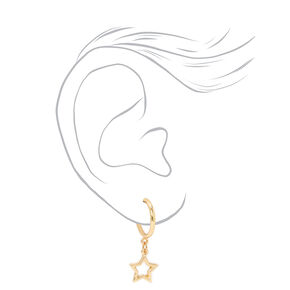 Mixed Metal Celestial Pearl Stud &amp; Hoop Earrings - 20 Pack,