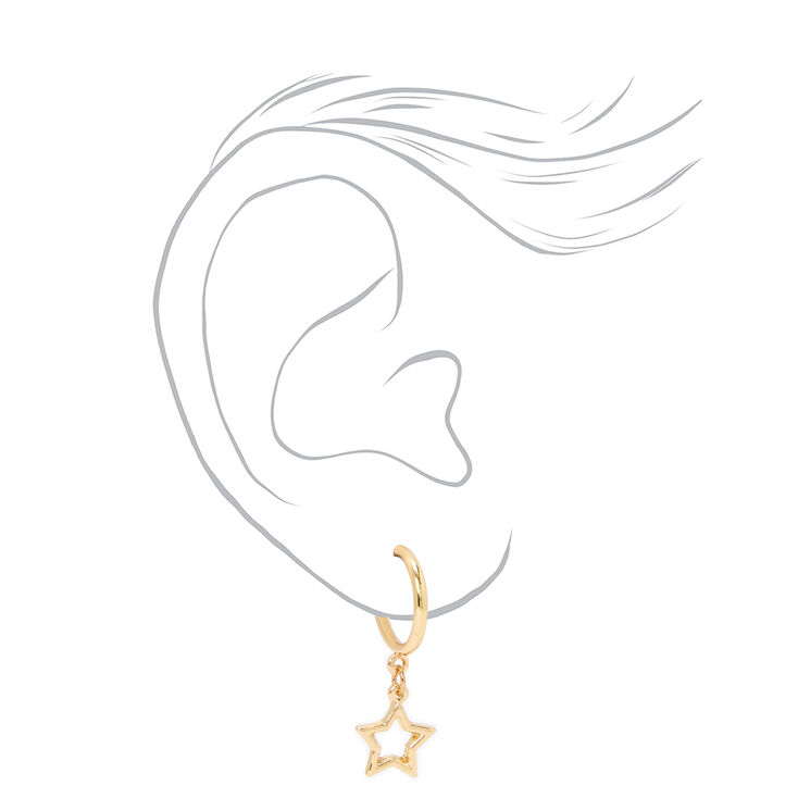 Mixed Metal Celestial Pearl Stud &amp; Hoop Earrings - 20 Pack,