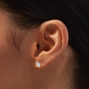 Silver-tone Crystal Stud Earrings - 9 Pack,