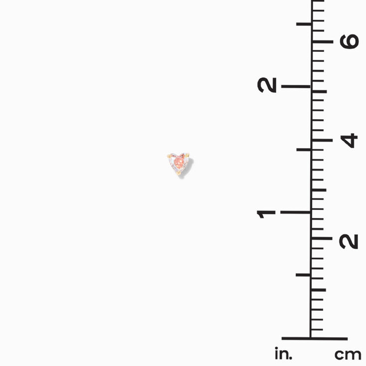 Icing Select Sterling Silver AB Cubic Zirconia Heart Stud Earrings,