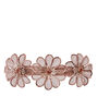 Rose Gold Mesh Flower Trio Hair Clip,