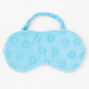 Neon Blue Daisy Plush Sleeping Mask,