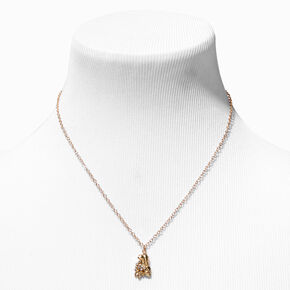 Gold Zodiac Symbol Pendant Necklace - Virgo,