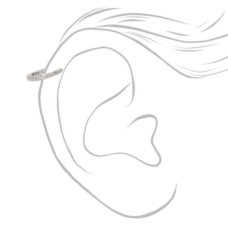 Silver 16G Crystal Mixed Cartilage Earrings - 3 Pack,