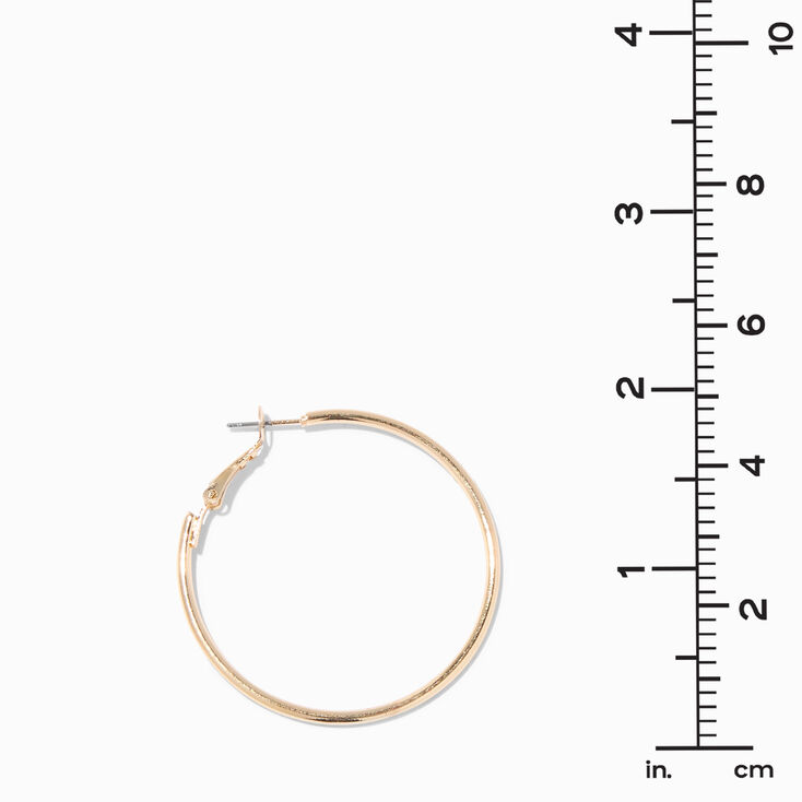 Gold Graduated Hinge Hoop Earrings - 3 Pack,