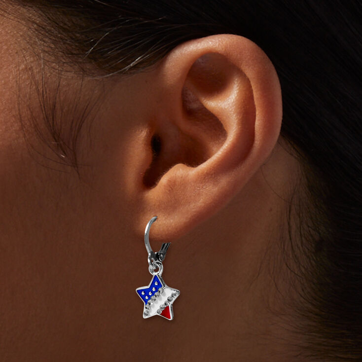 Stars &amp; Stripes Patriotic Earring Set - 9 Pack,