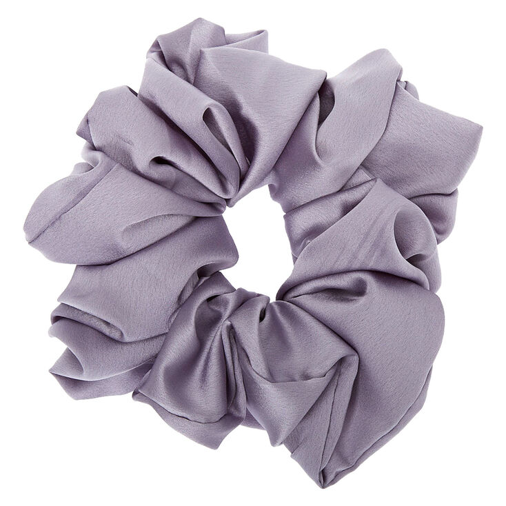 Giant Satin Hair Scrunchie - Gray,