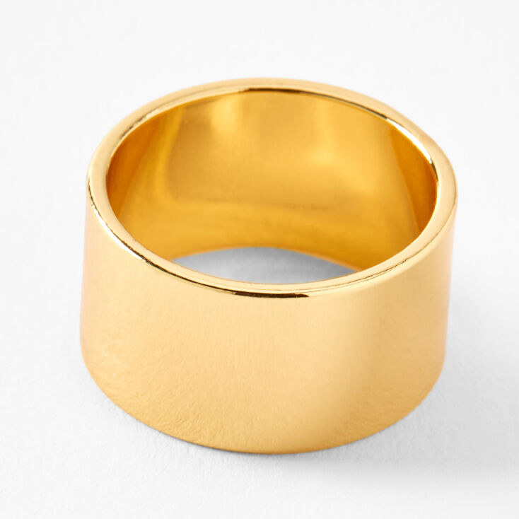 18kt Gold Plated Refined Wide Ring,
