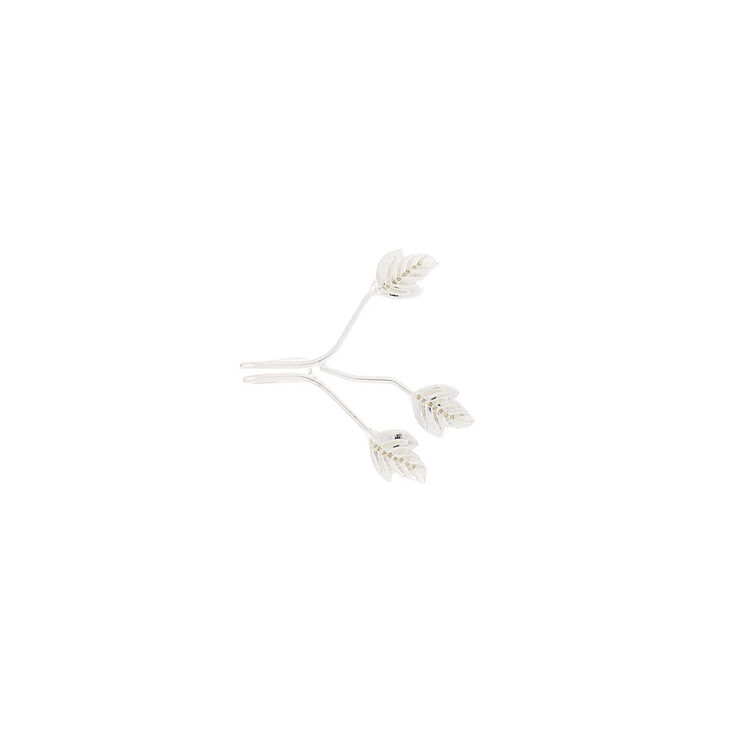 Silver Three Leaf Ear Cuff,