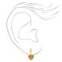 Mixed Metal 0.5&quot; Glitter Heart Drop Earrings - 3 Pack,