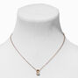 Gold Mini Pearl Initial Pendant Necklace - S,