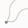 Gold-tone Butterfly Birthstone Pendant Necklace - September,