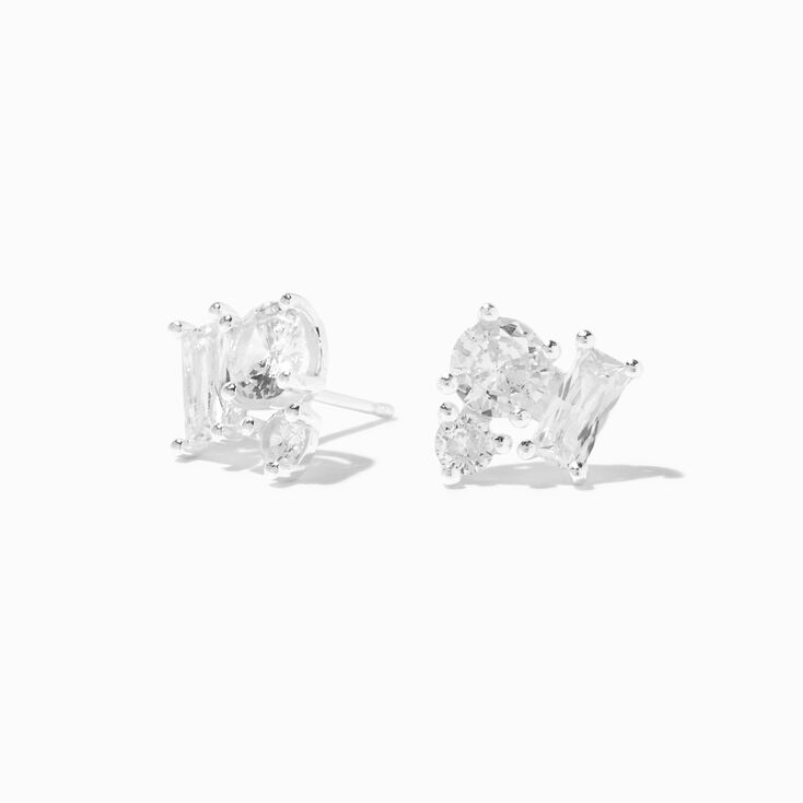 B&#39;Loved by Icing Sterling Silver Cubic Zirconia Cluster Stud Earrings,