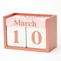 Pink Glitter Perpetual Block Calendar,