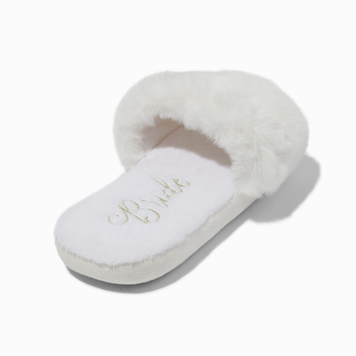 Bride Slipper Sandals - White, L/XL,