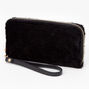 Faux Fur Wristlet - Black,