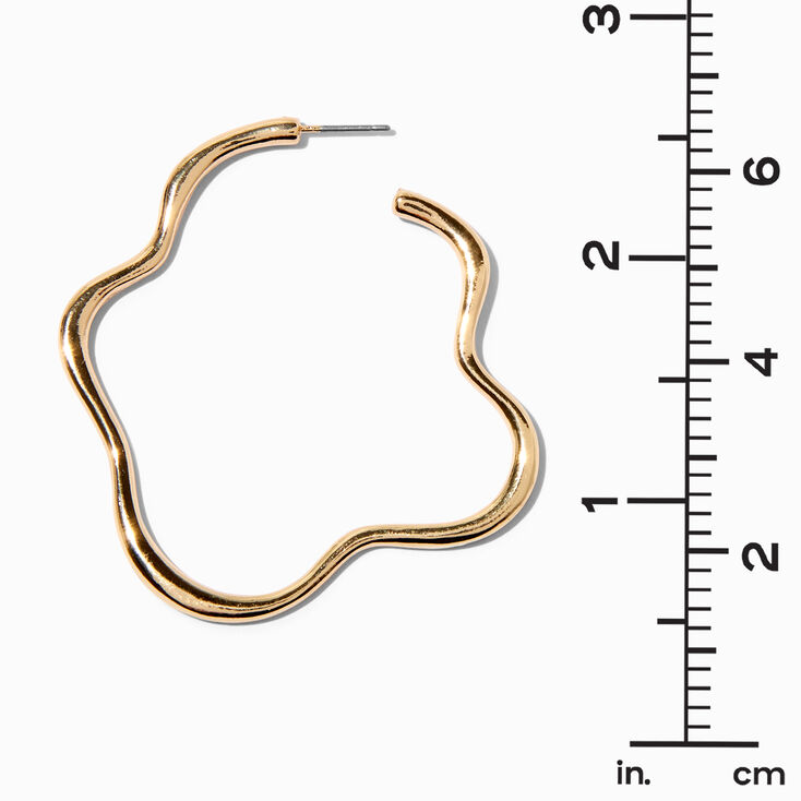 Gold-tone Squiggle 60MM Hoops,