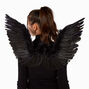 Black Feathery Angel Wings,
