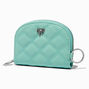 Crystal Bow Quilted Mint Green Wallet,