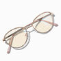 Solar Blue Light Reducing Rhinestone Browline Clear Lens Frames,