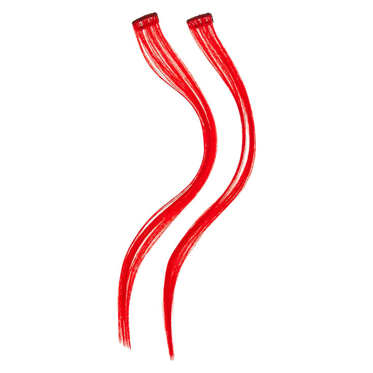 Red Fake Hair Extensions,