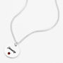 Silver Birthstone Color Tag Pendant Necklace - January,
