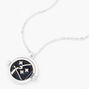 Silver Glow In The Dark Zodiac Spinning Pendant Necklace - Sagittarius,